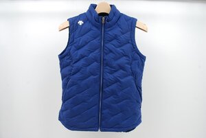 coco 未使用品 デサントゴルフ DESCENTE GOLF レディース ベスト M 青 ブルー フルジップ 中綿 レターパックプラス発送可 84938