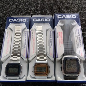 CASIO チープカシオ A158WA-1JF A158WEA-9JF W-96H-1AJF 計3本 カシオ腕時計