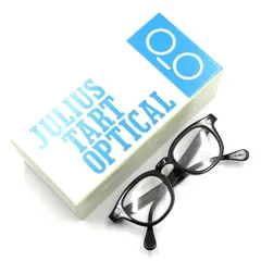 未使用 JULIUS TART OPTICAL ジュリアスタートオプティカル メガネフレーム AR 46-22 PL-002A ボスリントン 日本製 BLACK 50018494