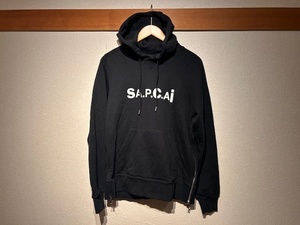 ♪送料無料★sacai × A.P.C.★名作★パーカー★SA.P.C.AI★サカイ × アーペーセー★フーディー★AD2021★RN.149947★ブラック(黒)②★S♪