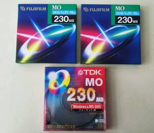 MO　230MB　3枚セット　富士フィルム　TDK　未使用 未開封