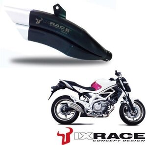 【送料800円】IXRACE SUZUKI スズキ SFV 650 GLADIUS 09-14 Z7B ツインアップ スリップマフラー