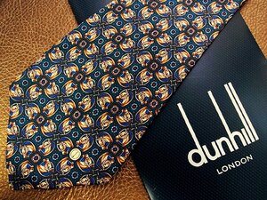 ★並品★4R00116【dunhill】ダンヒル「馬 ウマ 動物 dロゴ 柄」ネクタイ