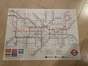 ロンドン　地下鉄　パズル　路線図　1回のみ作成　箱難あり