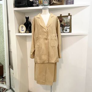 CHANEL/setup/jacket/skirt/beige/ladies/シャネル/セットアップ/ジャケット/スカート/ベージュ色/レディース