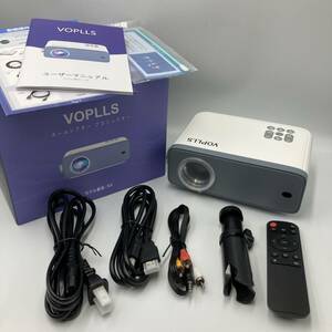 通【電確認済み】VOPLLS プロジェクター 小型 10000lm ホームプロジェクター 1080PフルHD対応 210"大画面 50%ズーム機能/Y21516-W2