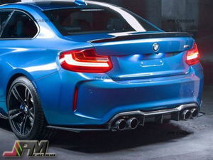 3PCS MTC STYLE カーボン リアディフューザースポイラー2016-2017 BMW F87 M2 JPM