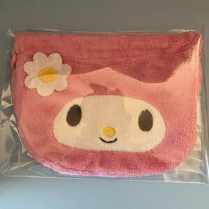 巾着 ポーチ マイメロディ My melody サンリオ マイメロ ふわふわ 顔 フェイス