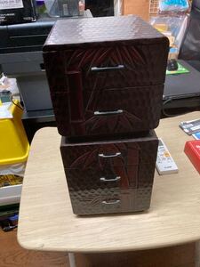 【雑貨】 鎌倉彫 小物入れ 2個 セット 昭和レトロ ビンテージ