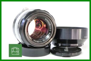 【同梱歓迎】実用■ニコン Nikon NIKKOR-S・C Auto 50mm F1.4■前後キャップ・フード付き■AN820