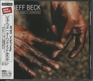 【美品】CD/ JEFF BECK / YOU HAD IT COMING / ジェフ・ベック / 国内盤 帯付 MHCP1089 40309M