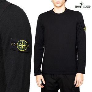 送料無料 1 STONE ISLAND ストーンアイランド 7615502B0 V0029 ブラック サマーニット セーター size M