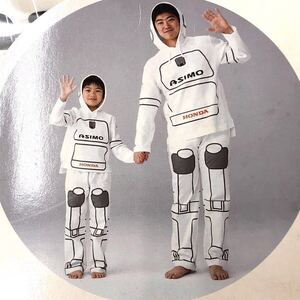 【非売品・新品】HONDA ASIMO 親子ペアパジャマセット 長袖長ズボン 薄手 お揃い HONDAフェア カムカムHONDAフェア ノベルティ 綿100%