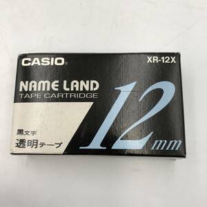 未使用品【CASIO Name Land】Tape Cartridge ネームランド テープカートリッジ 黒文字透明テープ 12mm XR-12X