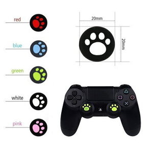 送料無料　猫の爪 JOY-CON シリコン スティックキャップ 2個セット PS4 XBOXONE 肉球 ホワイト