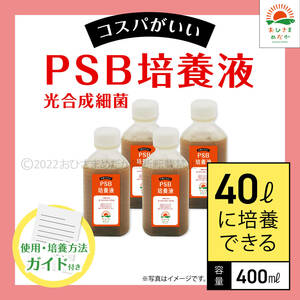 高コスパ【PSB培養液 400ml　40L培養分　送料無料】光合成細菌　メダカ めだか 金魚 ミジンコ　ゾウリムシ　クロレラ　ミジンコ 培養に