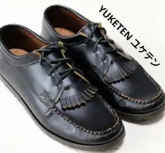 55,000円新品【ユケテン】BLUCHER モカシンシューズ 黒 US9.5