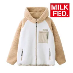 ミルクフェド ボア ジャケット ブルゾン MILKFED レディース アウター BOA ZIP UP BICOLOR HOODED JACKET 103223021006 レディース コート ブランド おしゃれ 可愛い ボアジャケット ボアブルゾン ベージュ