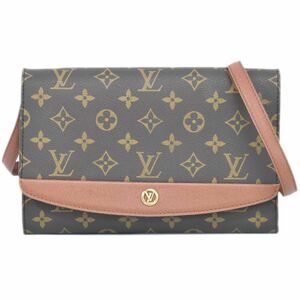 本物 ルイヴィトン LOUIS VUITTON LV ボルドー 24 モノグラム ショルダーバッグ ポシェット クラッチバッグ ブラウン M51798