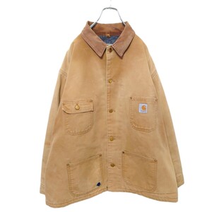 【Carhartt】コーデュロイ襟 裏地ブランケット ダック ミシガンチョアコート S-799