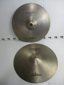 ◆ジルジャン シンバル 2点セット◆Zildjian 14インチ 36cm TOP NEW BEAT HI HAT / BOTTOM NEW BEAT HI HAT 打楽器 ドラム♪2F180509カナ