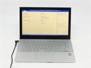 中古ノートパソコン　SONY　SVP1121A2J　4世代COREi5 　8GB　BIOSまで表示 本体止めネジ欠品　　　詳細不明　ジャンク品