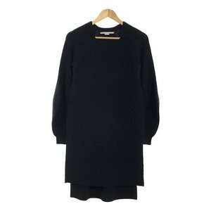 STELLA McCARTNEY / ステラマッカートニー | ボリュームスリーブ オーバースリットニット | 36 | ブラック | レディース