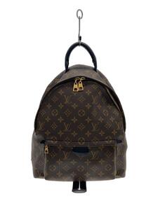 LOUIS VUITTON◆パームスプリングス・バックパックMM_モノグラム・マカサー_BRW/PVC/BRW/モノグラム