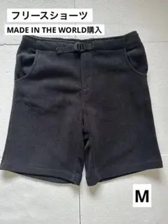 【在庫一掃SALE】フリースショーツMADE IN THE WORLD購入 黒M