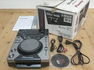 【CDJ】美品・完品PIONEER CDJ-400☆ジョグシート3枚などすべて付いています(動作良好)