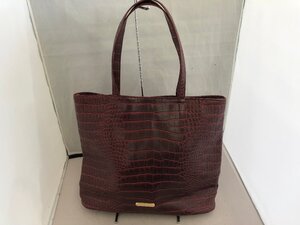 【CROCODILE LADIES】クロコダイルレディース　トートバッグ　ボルドー　クロコレザー　SY02-GY6