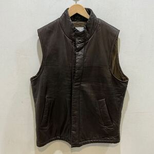 Cristian Dior クリスチャンディオール LEATHER VEST レザーベスト 羊革 シープスキン ブラウン サイズL 697410