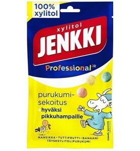 Cloetta Jenkki クロエッタ イェンキ プロ ストロベリー＆バナナ味 キシリトール ガム 1袋×75g フィンランドのお菓子です