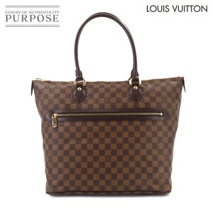 新品同様 ルイ ヴィトン LOUIS VUITTON ダミエ サレヤ GM トート バッグ エベヌ N51181 ブラウン ゴールド 金具 Saleya GM 90251336