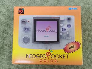 073-M25) 未使用品 海外版 ネオジオ ポケットカラー 本体 クリア 箱付き NEOGEO POCKET COLOR PLATINUM SILVER