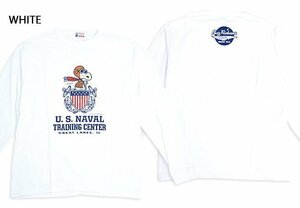 BUZZ×PEANUTSロングTシャツ「US NAVAL TRAINING CENTER」◆BUZZ RICKSON