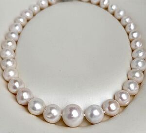 照り抜群！天然無調色本真珠ネックレス12-15mm 42cm 78g パールネックレス　 necklace pearl