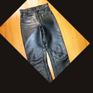 ☆柔らかいビンテージレザー使用☆細目ストレートレザーパンツ バンソン革パンツ☆VANSON Type.PTEP Size.30