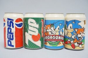 ★ SEGA セガ ソニック / PEPSI ペプシ / 7UP セブンアップ 350ml缶型パズル 4点セット ※本体のみ