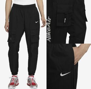 最後 L 定価13200円 NIKE AIR ウーブン カーゴ パンツ 検 アウトドア トレイル キャンプ ナイロン ワーク エア ACG 黒/ブラック