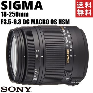 シグマ SIGMA 18-250mm F3.5-6.3 DC MACRO OS HSM ソニーAマウント 高倍率ズームレンズ 一眼レフ カメラ 中古