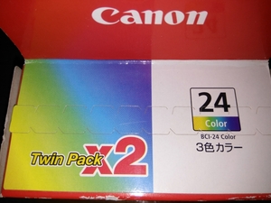 Canon キヤノン 純正 インクカートリッジ BCI-24 Color 3色カラー 2個パック BCI-24CLR2P　20514