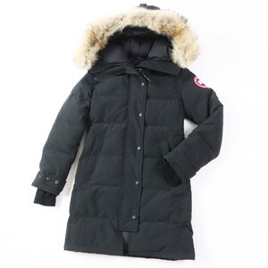 美品◎CANADA GOOSE カナダグース 2302 MACKENZIE PARKA マッケンジーパーカ ワッペン付 ダウンコート ブラック 2XS 正規品 レディース