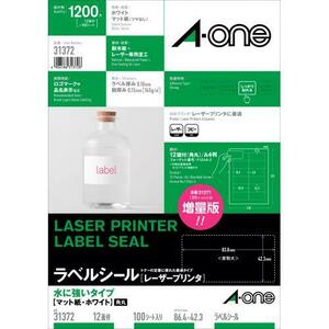 4906186313728 ラベルシール［ＬＰ］　水に強いタイプ ＰＣ関連用品 ＯＡ用紙 プリンタラベル（レーザープリンタ用） エーワン 31372