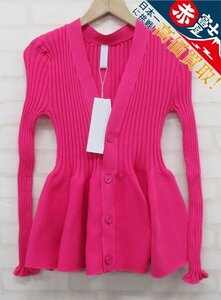 8T2362/未使用品 CFCL POTTERY CARDIGAN 1 シーエフシーエル ペプラムカーディガン