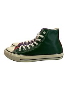 CONVERSE◆LEATHER ALL STAR CC HI MULTI/26.5cm/グリーン×パープル/1C1326