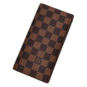 （未使用保管品）ルイ ヴィトン LOUIS VUITTON ポルト カルト クレディ 円 札入れ 二つ折り長財布 ダミエ ブラウン 茶 N60825 箱付