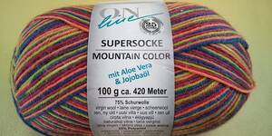 毛糸 ONline オンライン Supersocke MOUNTAIN COLOR マウンテンカラー 4fach #2698 （イタリア製） ソックヤーン 靴下