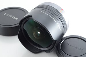 #B440 ★超美品！★Panasonic LUMIX G FISHEYE 8mm F3.5 H-F008 パナソニック ルミックス フィッシュアイ 魚眼