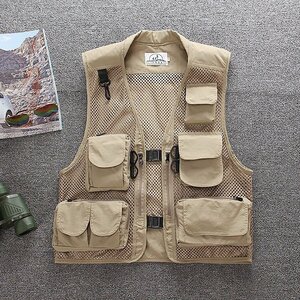 ZPT570☆フィッシングベスト ベスト 釣り ベスト メッシュベスト メンズ アウトドアウェア 登山服 カメラマン